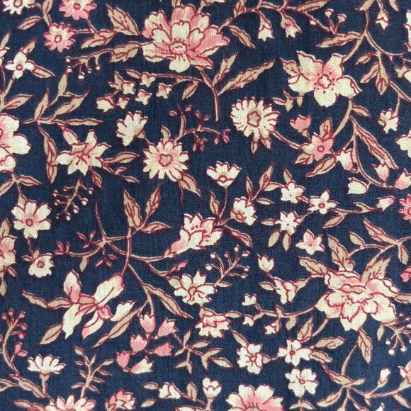 Vtg Cornflower Blue+ Pink Floral Blouse - Picture 9 of 9